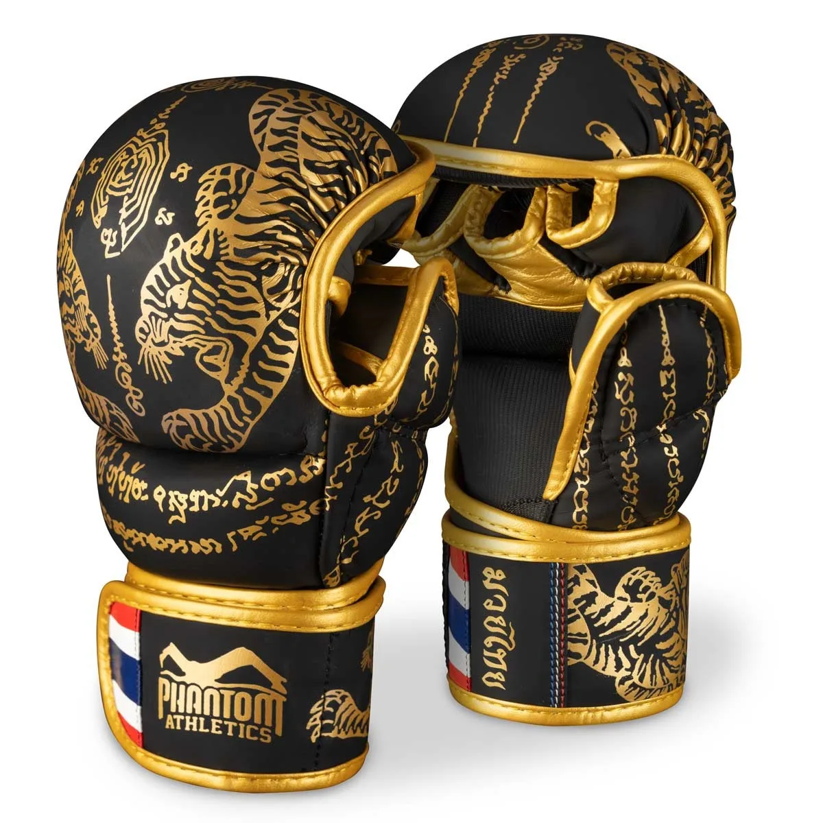 Перчатки Phantom MMA искусственная кожа L/XL черные золотые