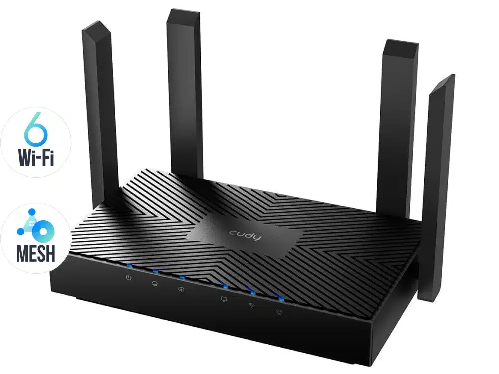 Бездротовий маршрутизатор Cudy Wi-Fi 6 2,4 ГГц 5 ГГц 4 антени 200х117х35 мм чорний