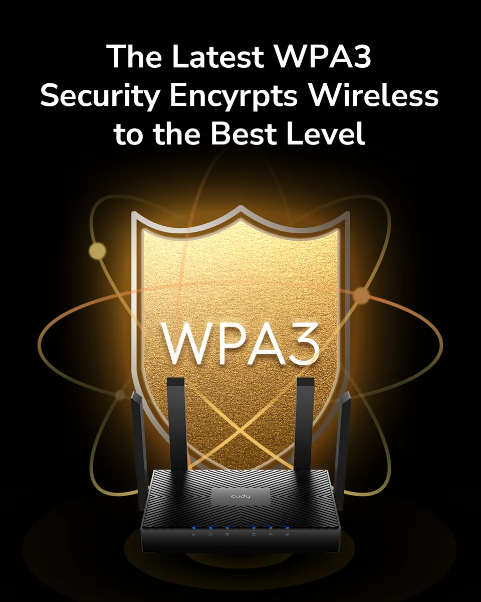Бездротовий маршрутизатор Cudy Wi-Fi 6 2,4 ГГц 5 ГГц 4 антени 200х117х35 мм чорний