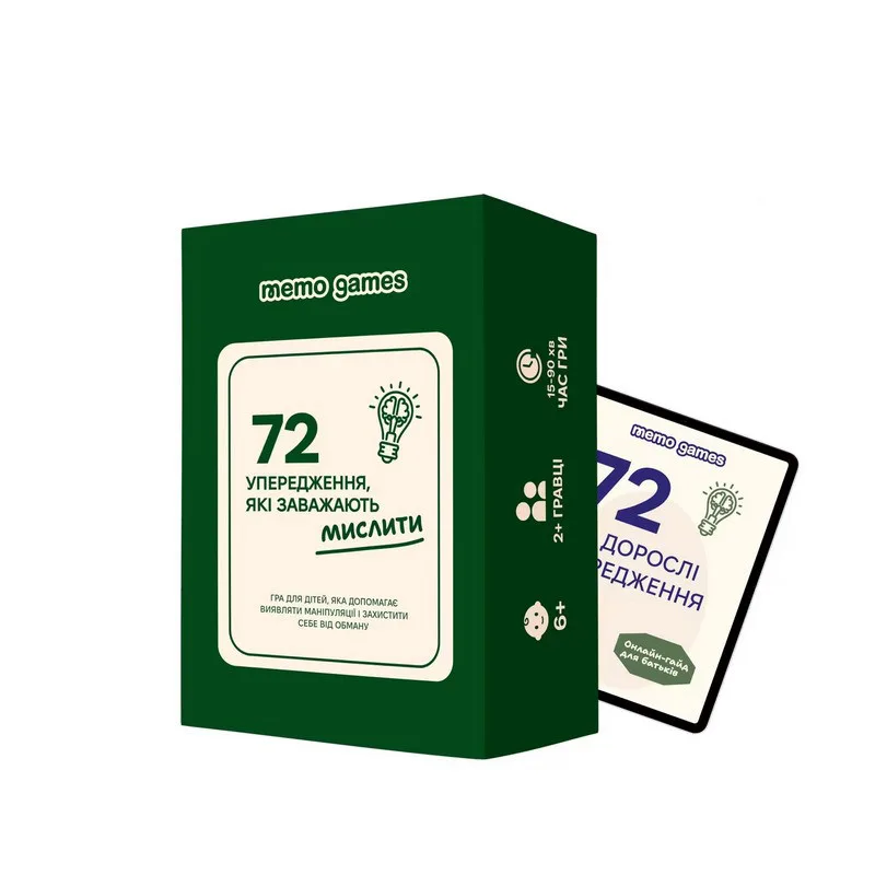 Карткова гра Memo Games 72 упередження 72 картки картонні багатокольорові