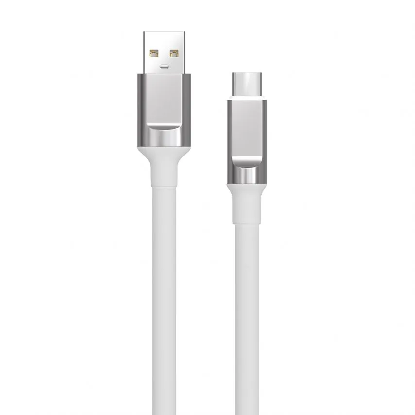 Кабель USB Type-C 1м 3,3А білий TPE силікон