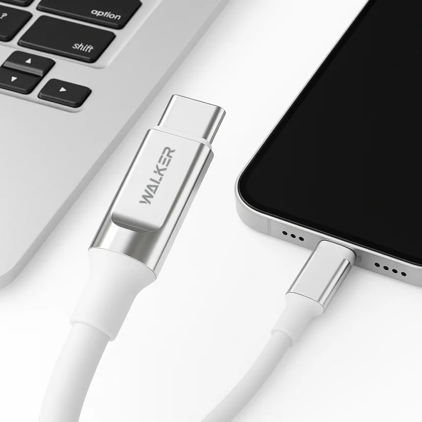 Кабель USB Type-C 1м 3,3А білий TPE силікон