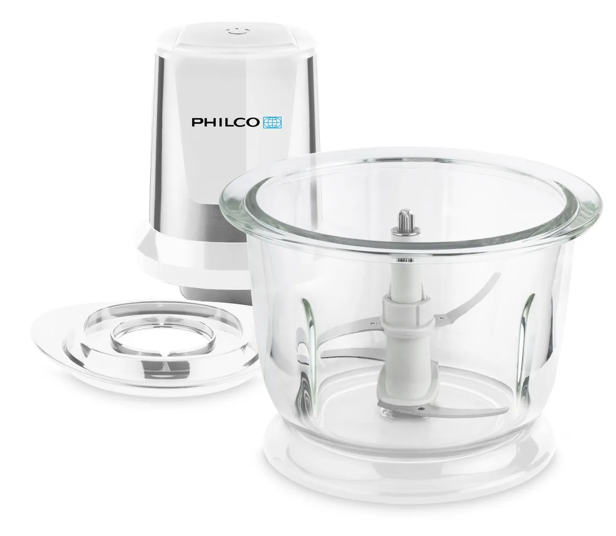 Подрібнювач Philco 400 Вт скляна чаша 1,5 л білий сріблястий