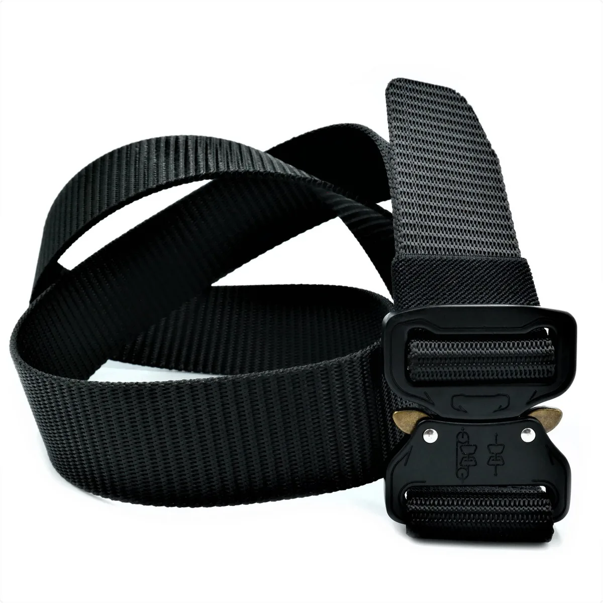 Тактичний ремінь Weatro 4 см текстильний 120-125 см чорний
