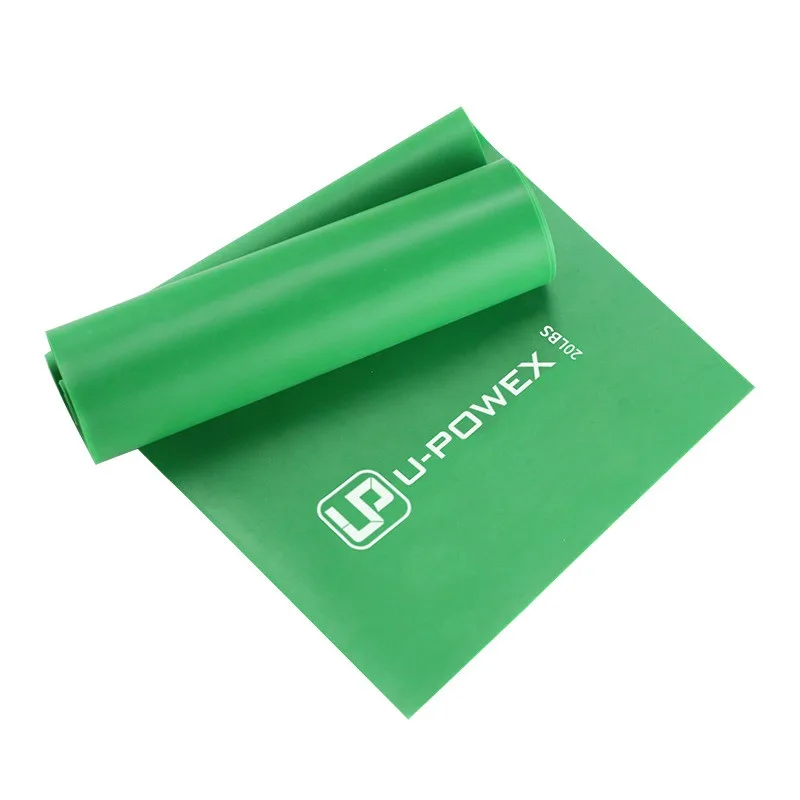 Стрічка еспандер U-POWEX латекс 180 см 9.1 кг зелена