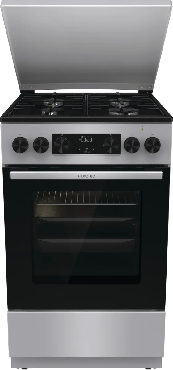 Комбінована плита Gorenje газова 4 конфорки 50х85х59,4 см сірий