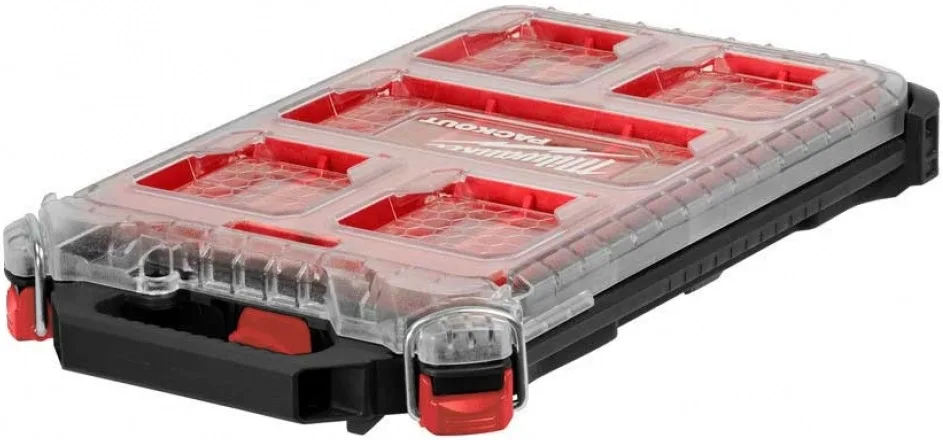 Універсальний органайзер Milwaukee Packout, 5 секцій, 25х38x6.5 см, пластиковий.