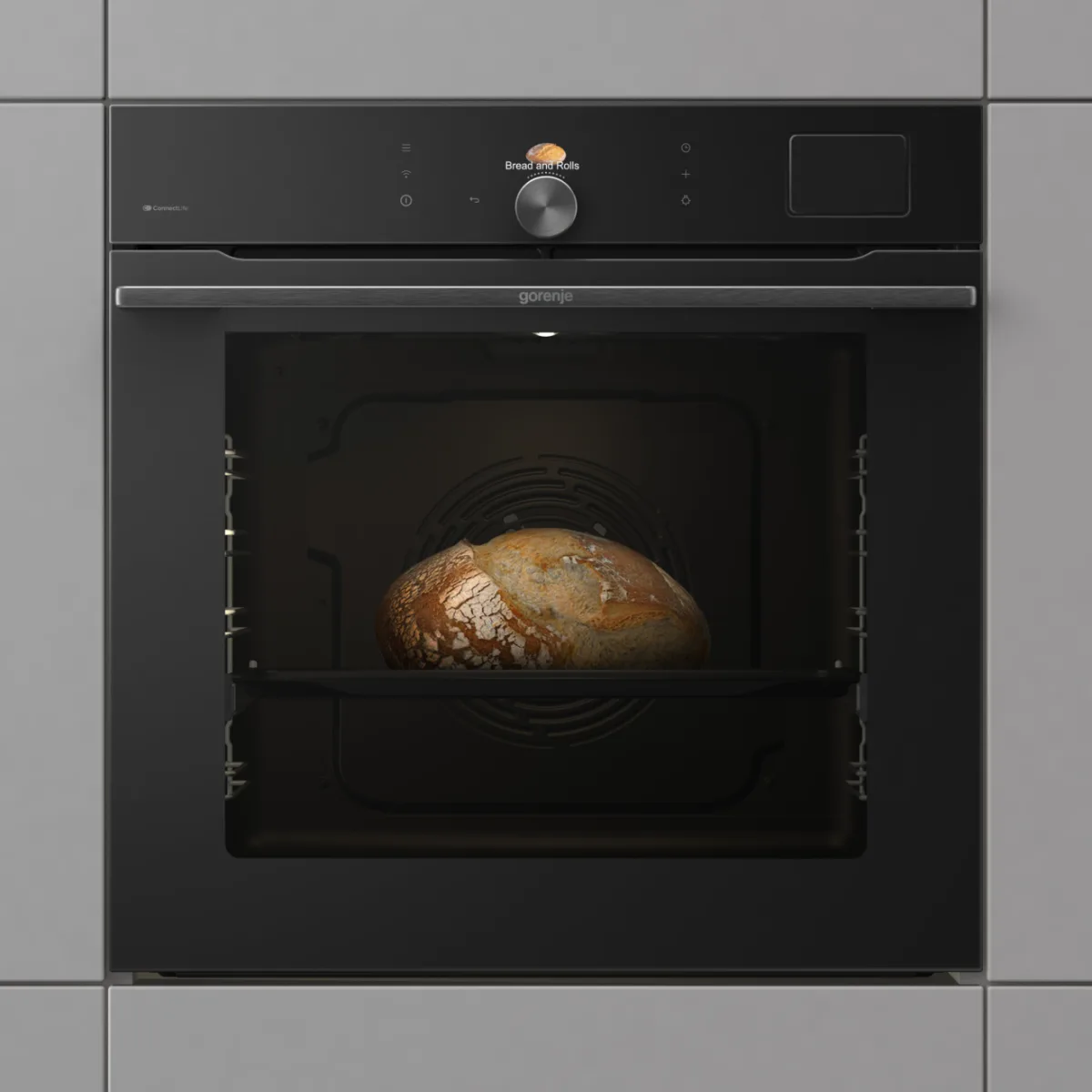 Електрична духова шафа Gorenje 77 л Піролітична 59,5х59,5 см Чорна