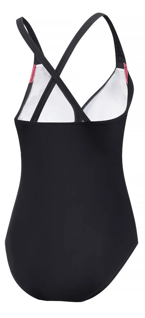 Купальник закрытый Aqua Speed полиамид 46 черный розовый