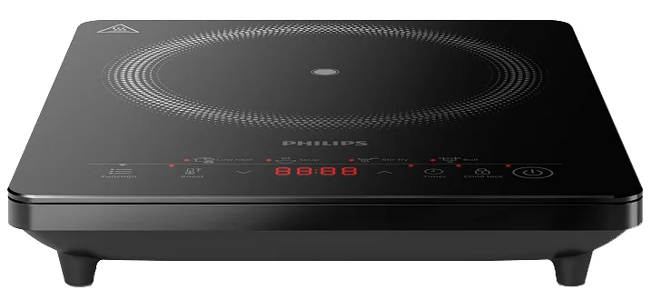 Индукционная плитка Philips 2000 Вт 1 конфорка черная стеклокерамика 35,1х28,1 см