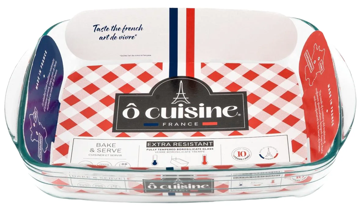 Форма O Cuisine боросилікатне скло 28х20х5 см прозора