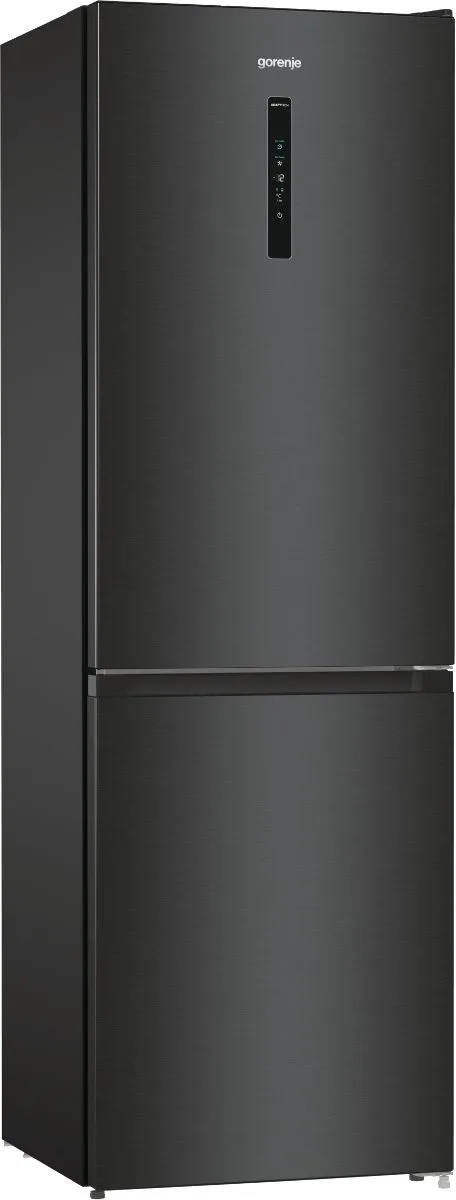 Холодильник Gorenje NRK619EABXL4 с нижней морозильной камерой, размеры 185х60х60 см, 2 дверцы, объем холодильника 204 л, объем морозильной камеры 96 л, класс энергоэффективности A+, технология NoFrost Plus