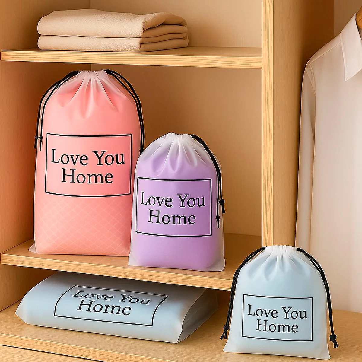 Набір пакетів на зав'язках LoveYouHome поліетилен 35х45 см 15 шт