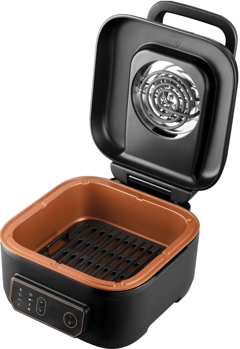 Мультифункціональна піч Russell Hobbs SatisFry AirGrill, 1745 Вт, об'єм чаші 5,5 л, сенсорне управління, алюміній/пластик, чорний