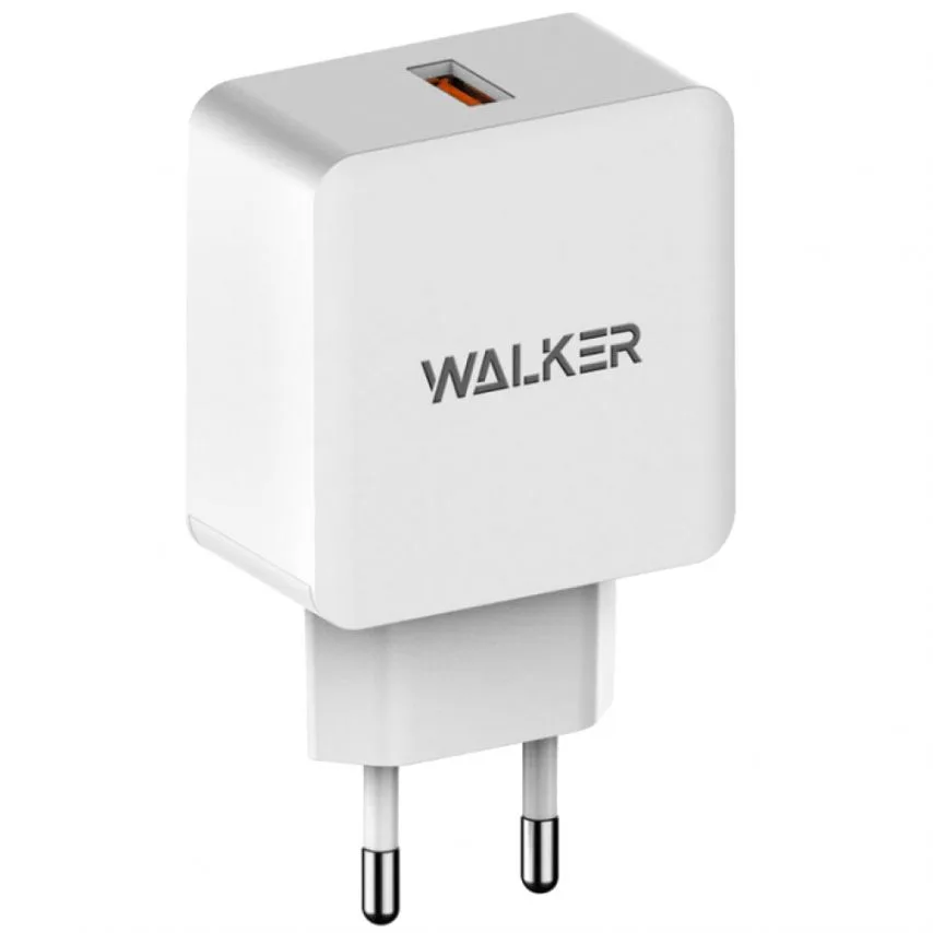 Мережевий зарядний пристрій WALKER 18W 3A USB білий