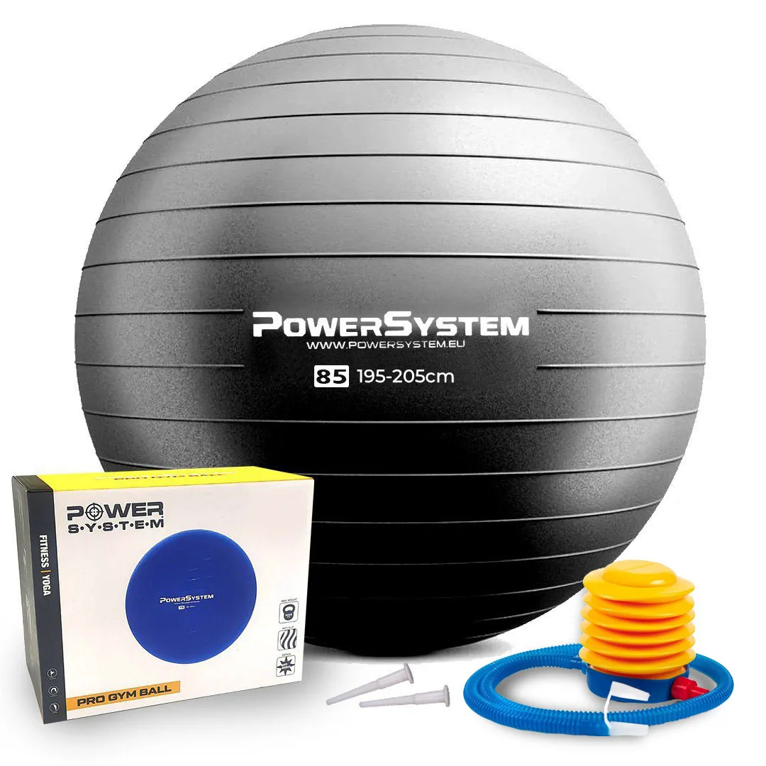 М'яч для фітнесу Active Point PVC 85 см Чорний