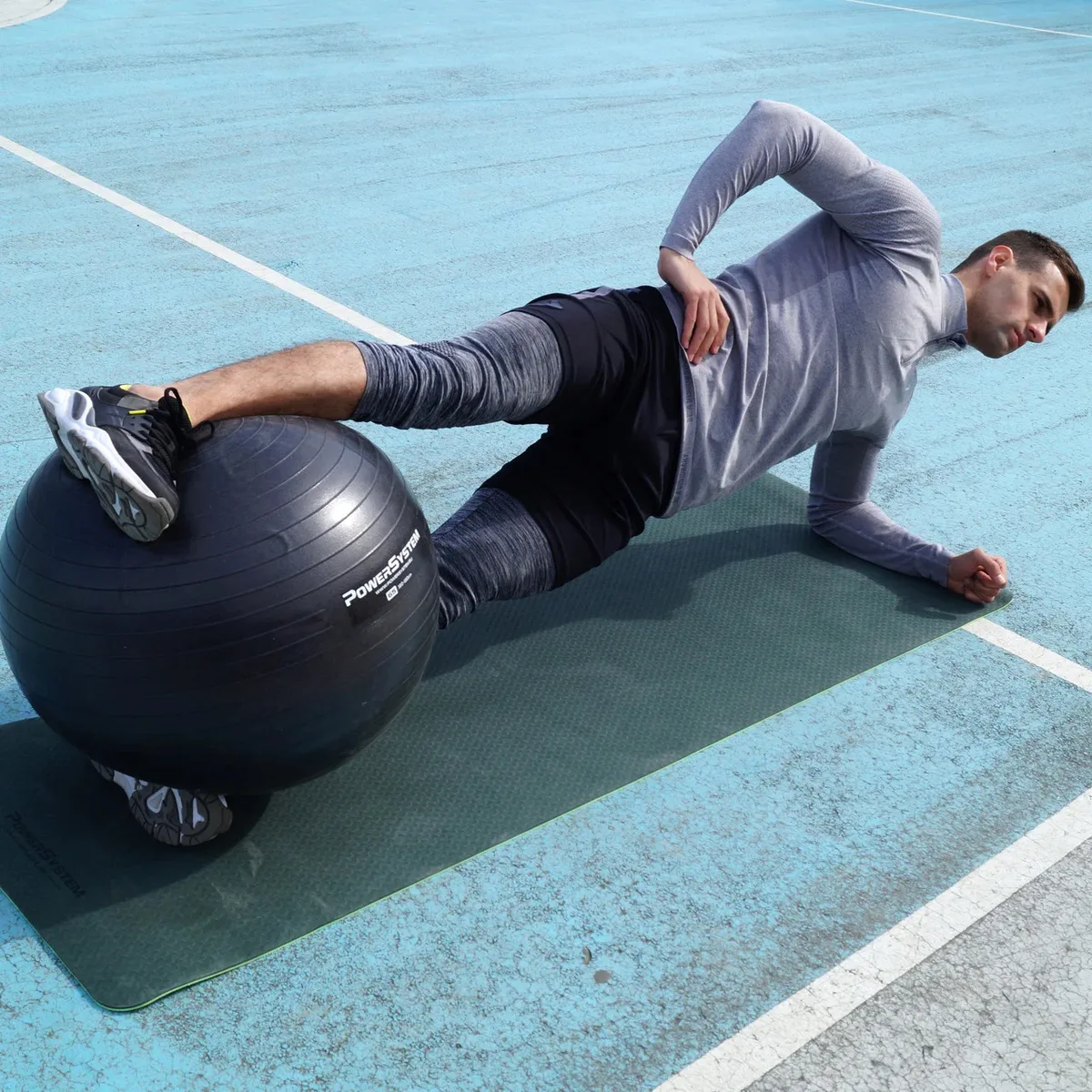 М'яч для фітнесу Active Point PVC 85 см Чорний