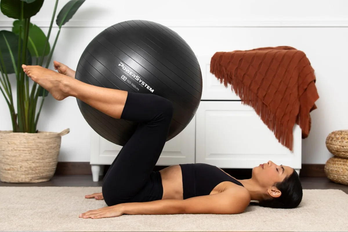 М'яч для фітнесу Active Point PVC 85 см Чорний