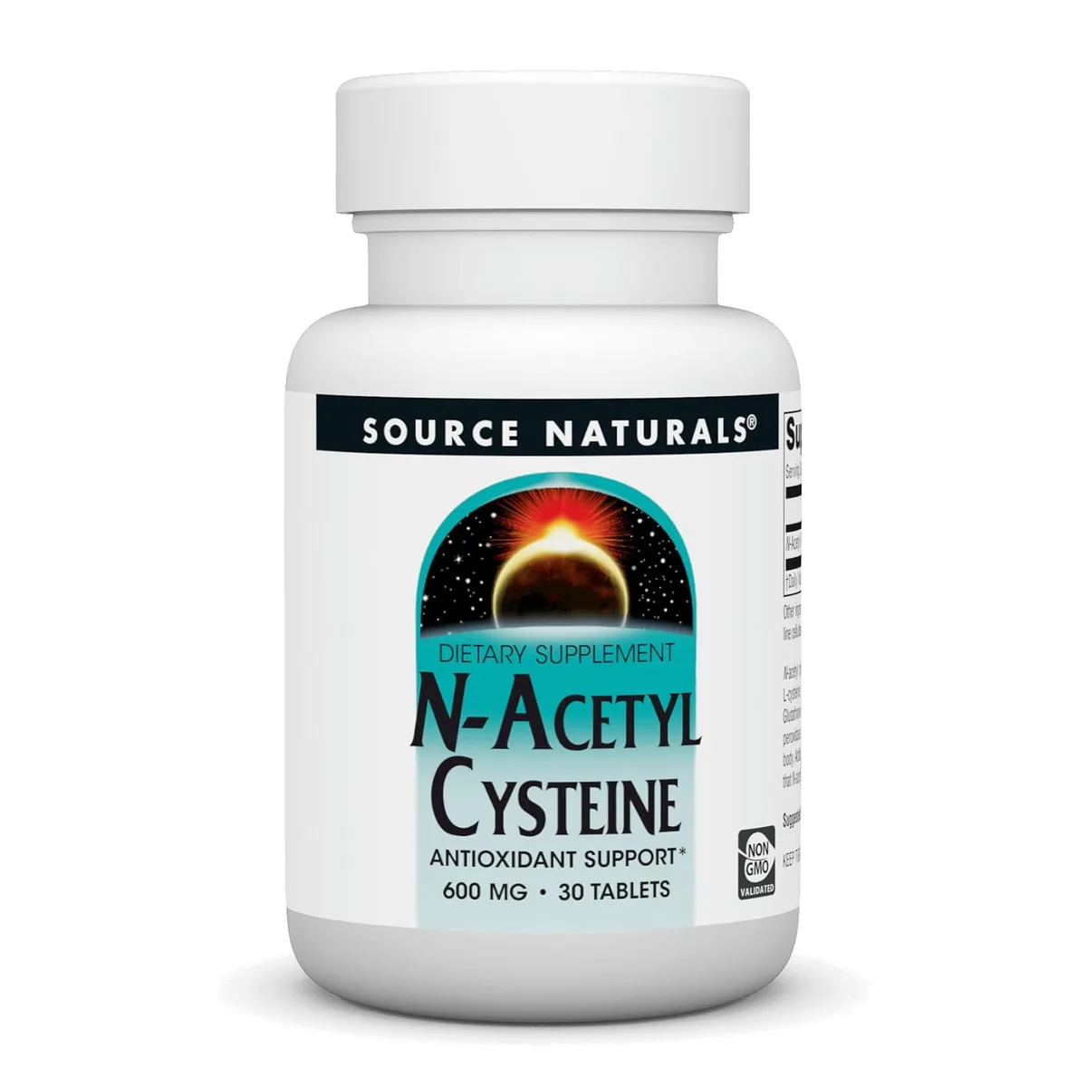 N-Ацетилцистеїн 600 мг Source Naturals 30 таблеток Антиоксидантна підтримка