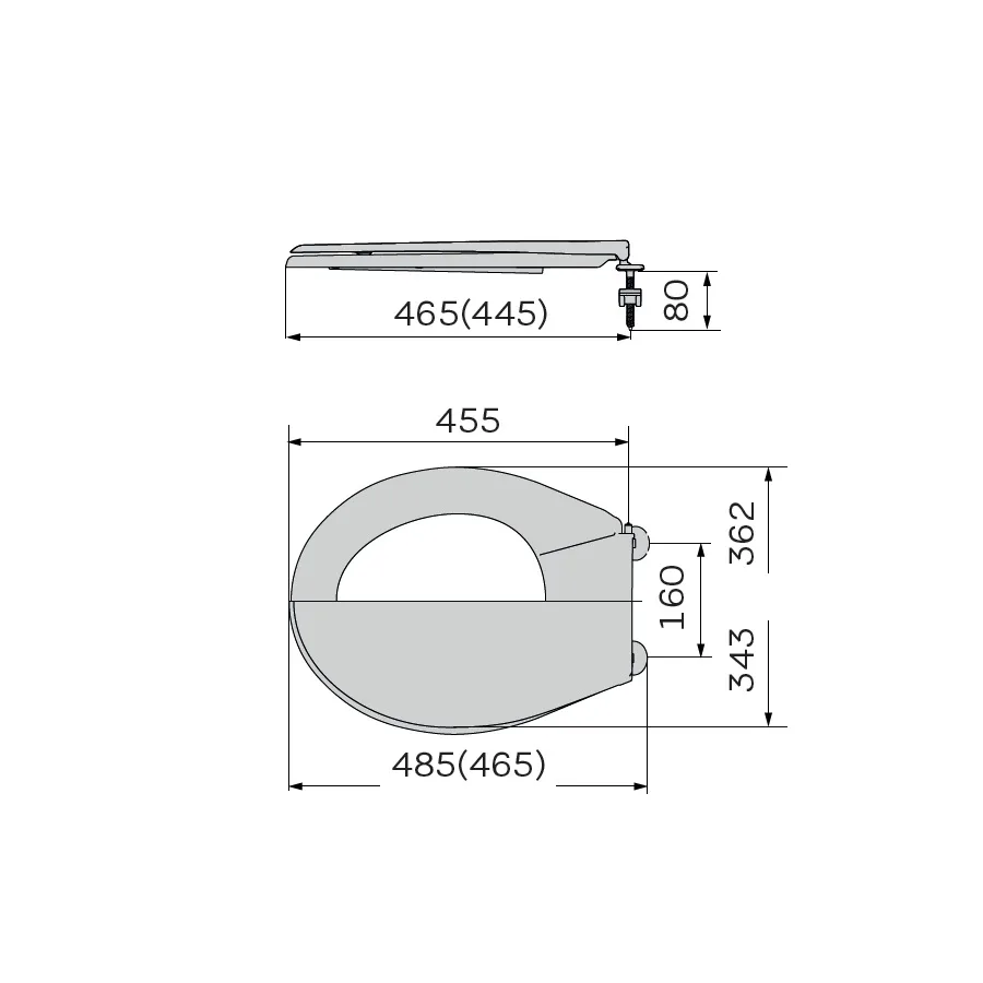 Сидіння унітазу ZERIX Duroplast 465х365 мм Біле Slim Soft-close Quick release