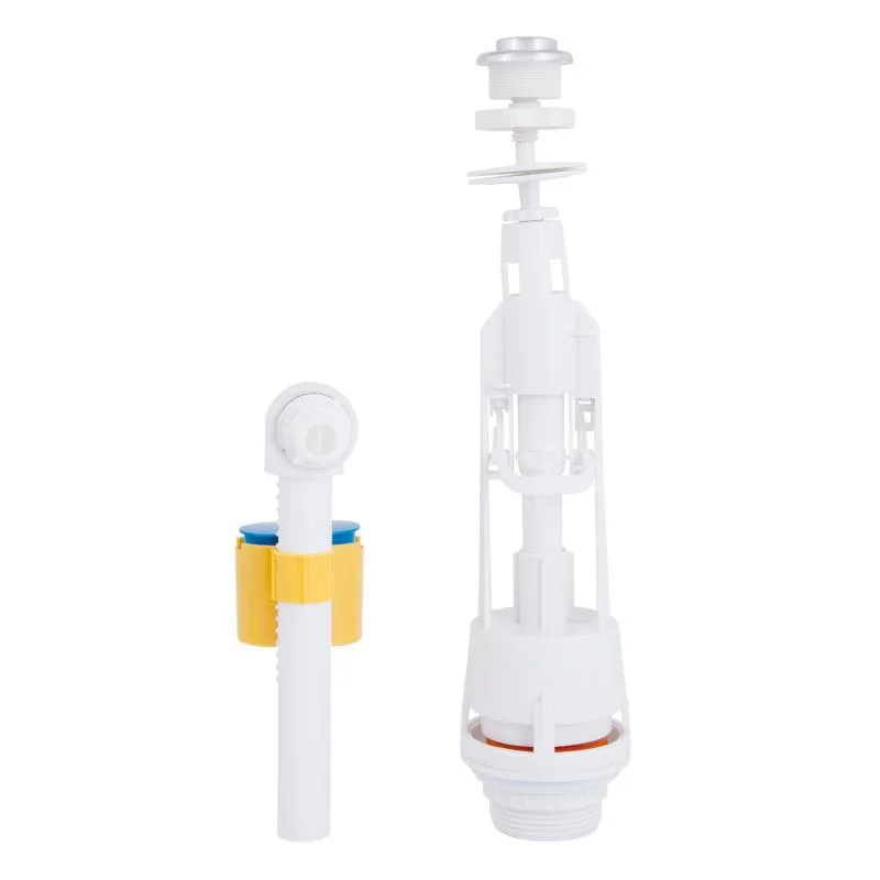 Зливний механізм Lidz LT05 боковий підведення 1/2" пластик хромована кнопка