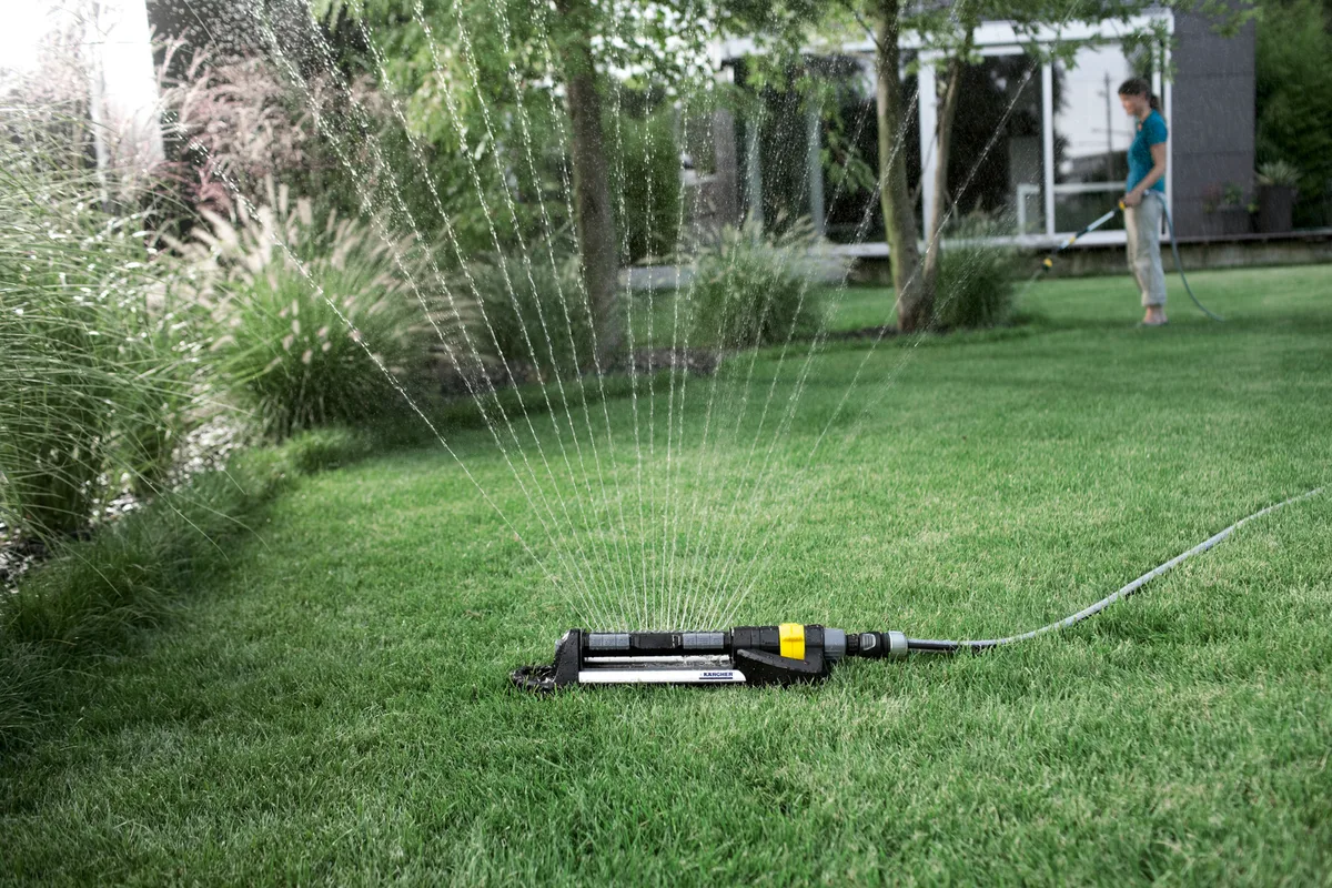Дождевой ороситель Karcher, модель OS 5320 S, для ровных площадей, с возможностью настройки потока воды
