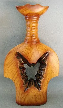 Ваза керамічна Amphora 26,5х8х46 см мідна