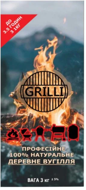 Деревне вугілля GRILLI Береза 3 кг