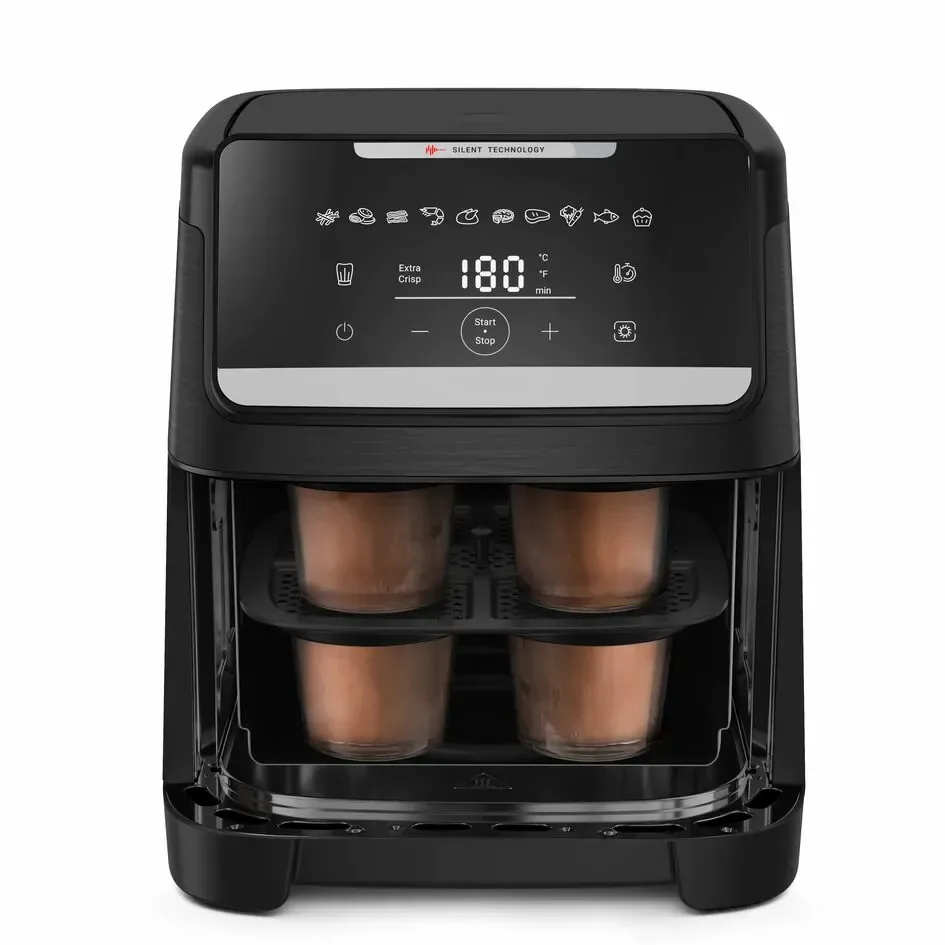 Мультипіч Tefal Easy Fry Silence XXL, 1800Вт, 7-літрова чаша, сенсорне управління, 10 режимів приготування, з віконцем, пластикови