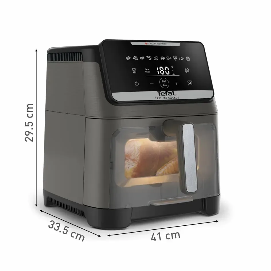 Мультипіч Tefal Easy Fry Silence XXL, 1800Вт, 7-літрова чаша, сенсорне управління, 10 режимів приготування, з віконцем, пластикови
