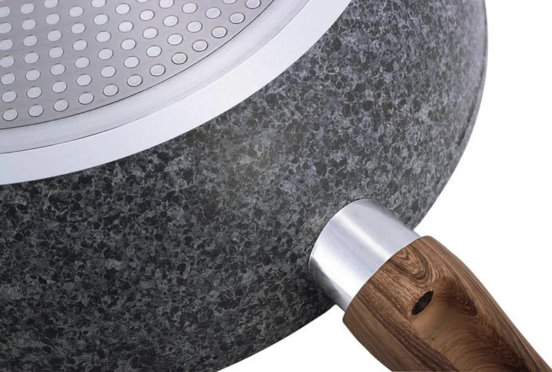 Сковорода-сотейник Kamille Grey Marble Ø32 см антипригарна для індукційної плити