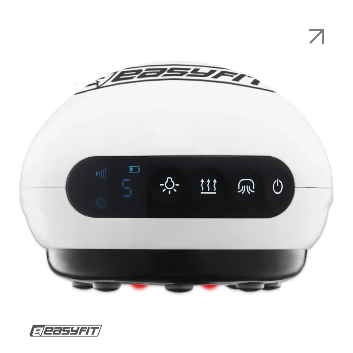Вакуумний масажер EasyFit ABS 100х87х64 мм Білий з прогрівом та ІК-світлом