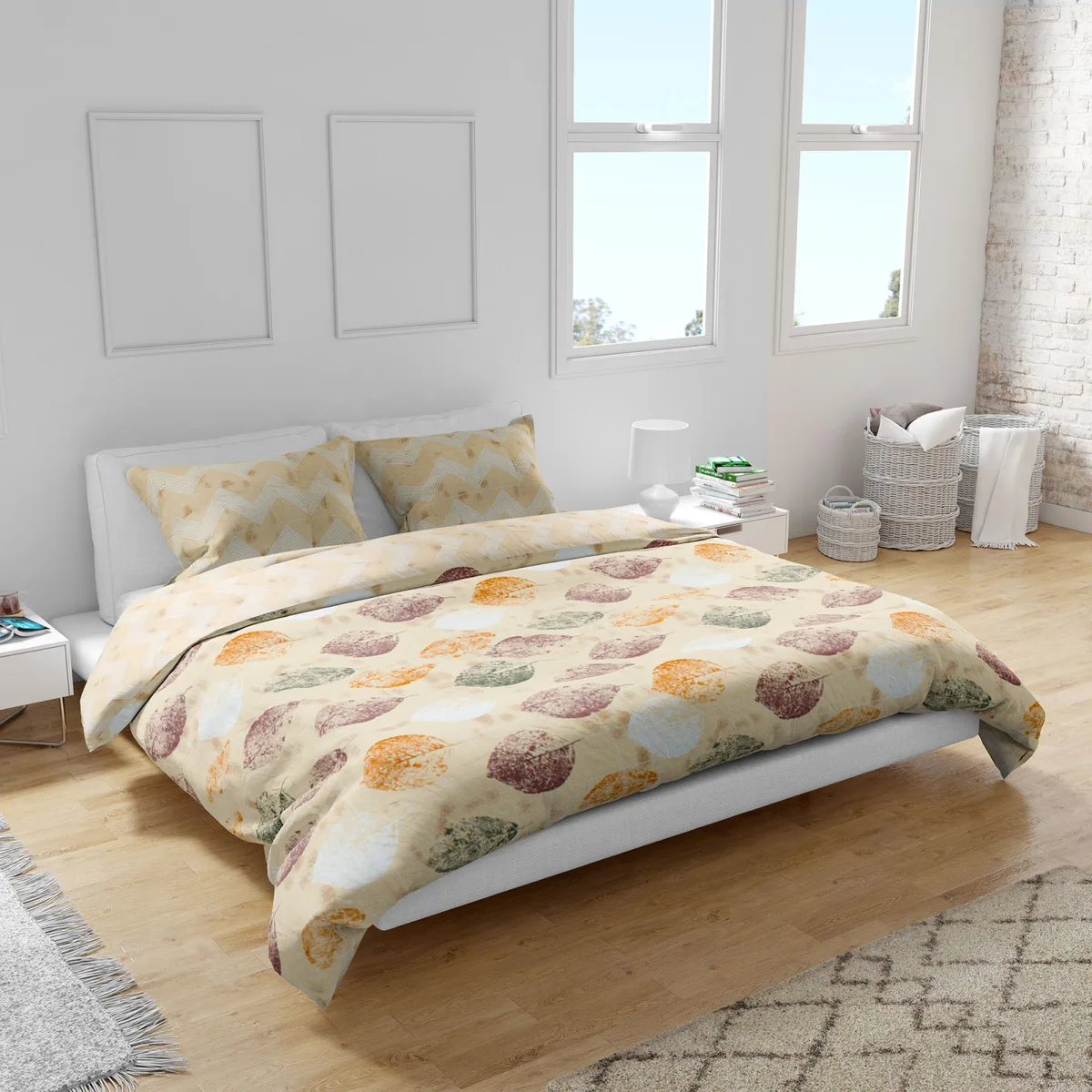 Двоспальний комплект постільної білизни Home Line бязь 180х220 бежевий