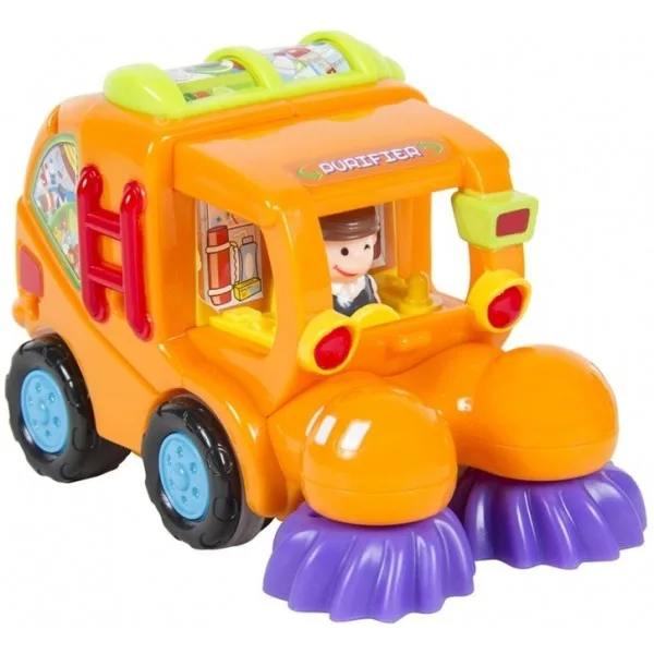 Инерционная игрушечная машинка Limo Toy пластик 12 см жёлтая