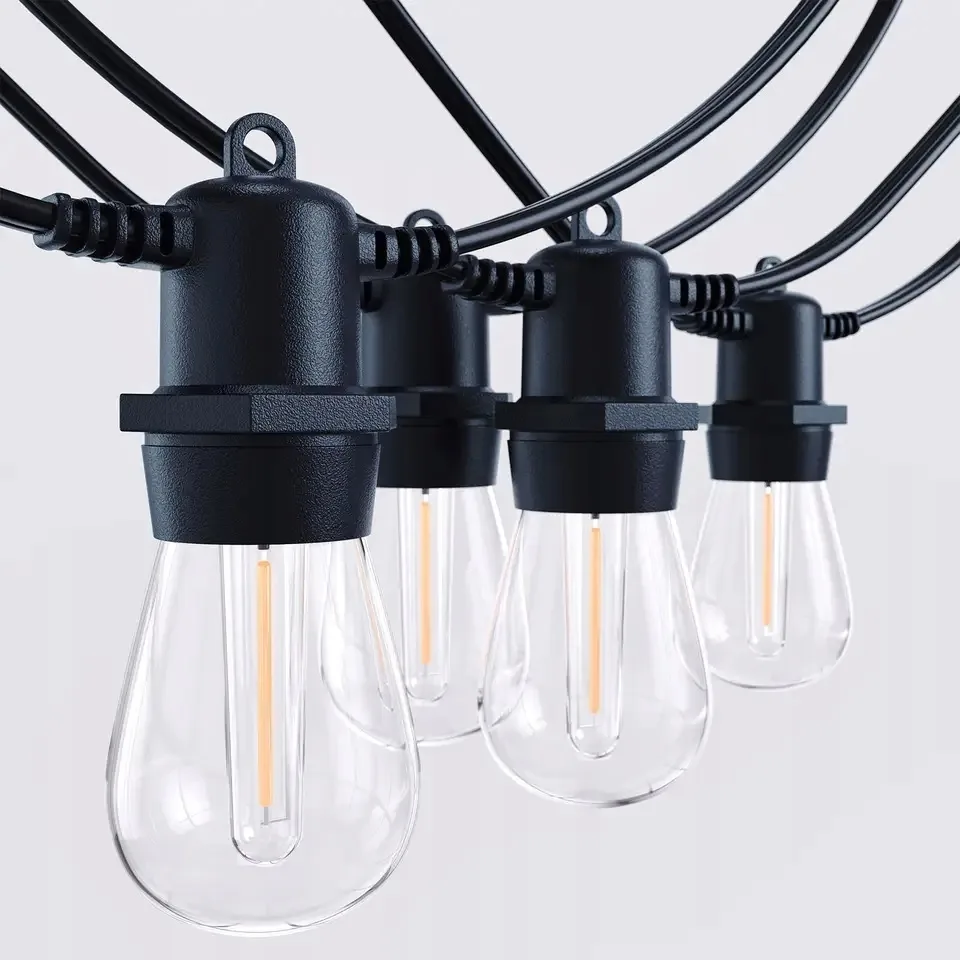Садова гірлянда SuperLED 15м 15 LED-ламп E27 чорна