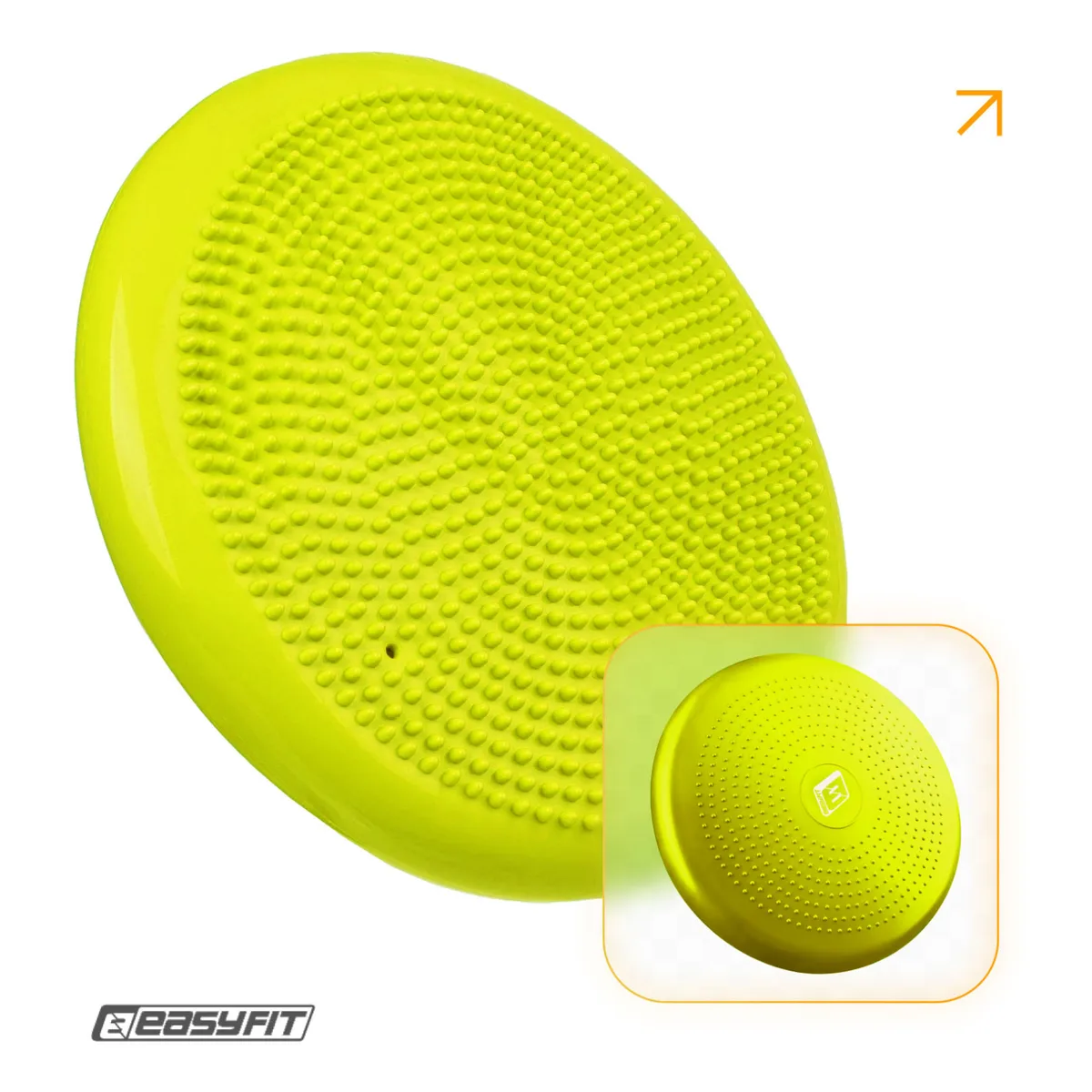 Балансувальна подушка масажна EasyFit гума 33 см жовта