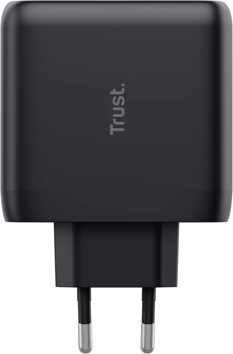 Зарядний пристрій мережевий Trust Maxo 65Вт, 2xUSB-C PD, чорний