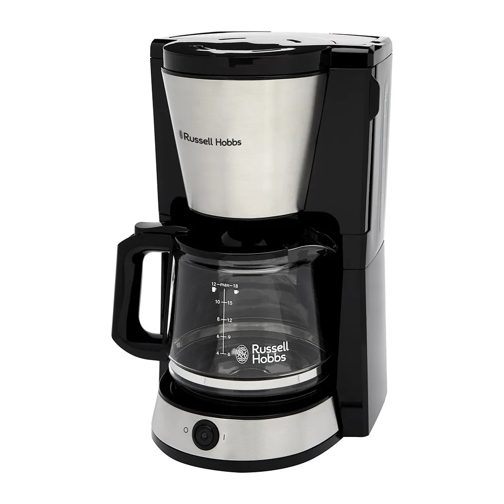 Кавоварка Russell Hobbs 1,25л чорна срібна мелена 10 чашок 1100Вт