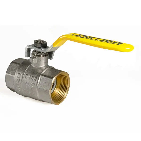 Кран кульовий KOER латунний 1 1/4 дюйма жовтий важільний