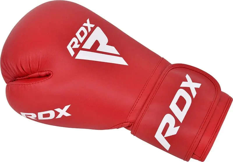 Боксерські рукавиці RDX штучна шкіра 10 унцій червоні