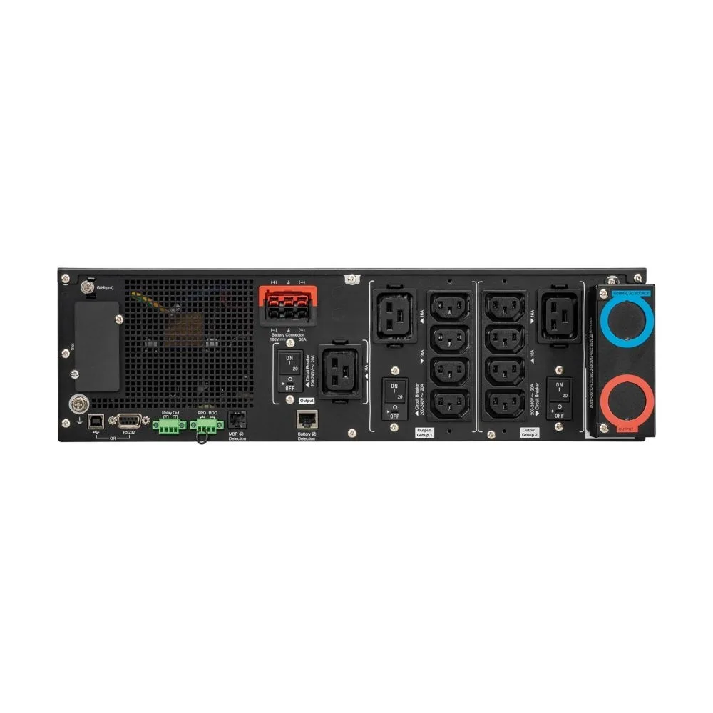 Джерело безперебійного живлення Eaton 9SX, 6000VA/6000W, RT3U, LCD, USB, RS232, 8xC13, 2xC19
