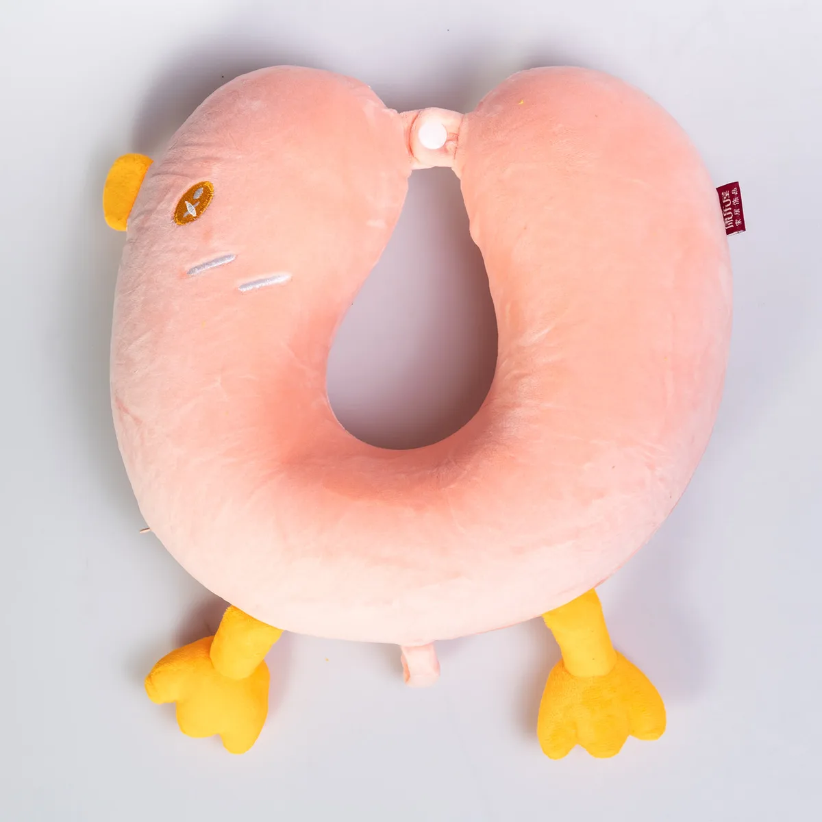 Подушка для шиї Duck Memory Foam U-подібна 30х30х10 см Рожева