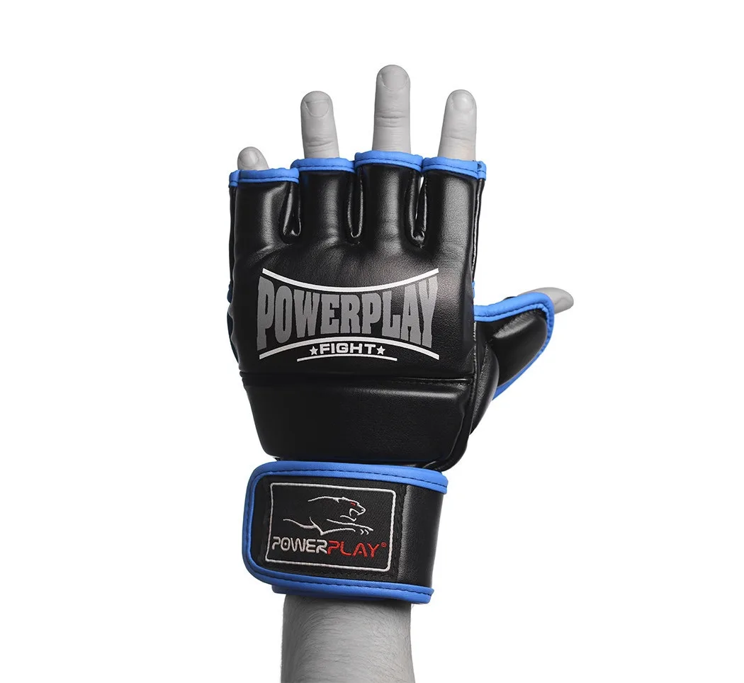 Рукавиці для MMA Active Point штучна шкіра M чорні сині