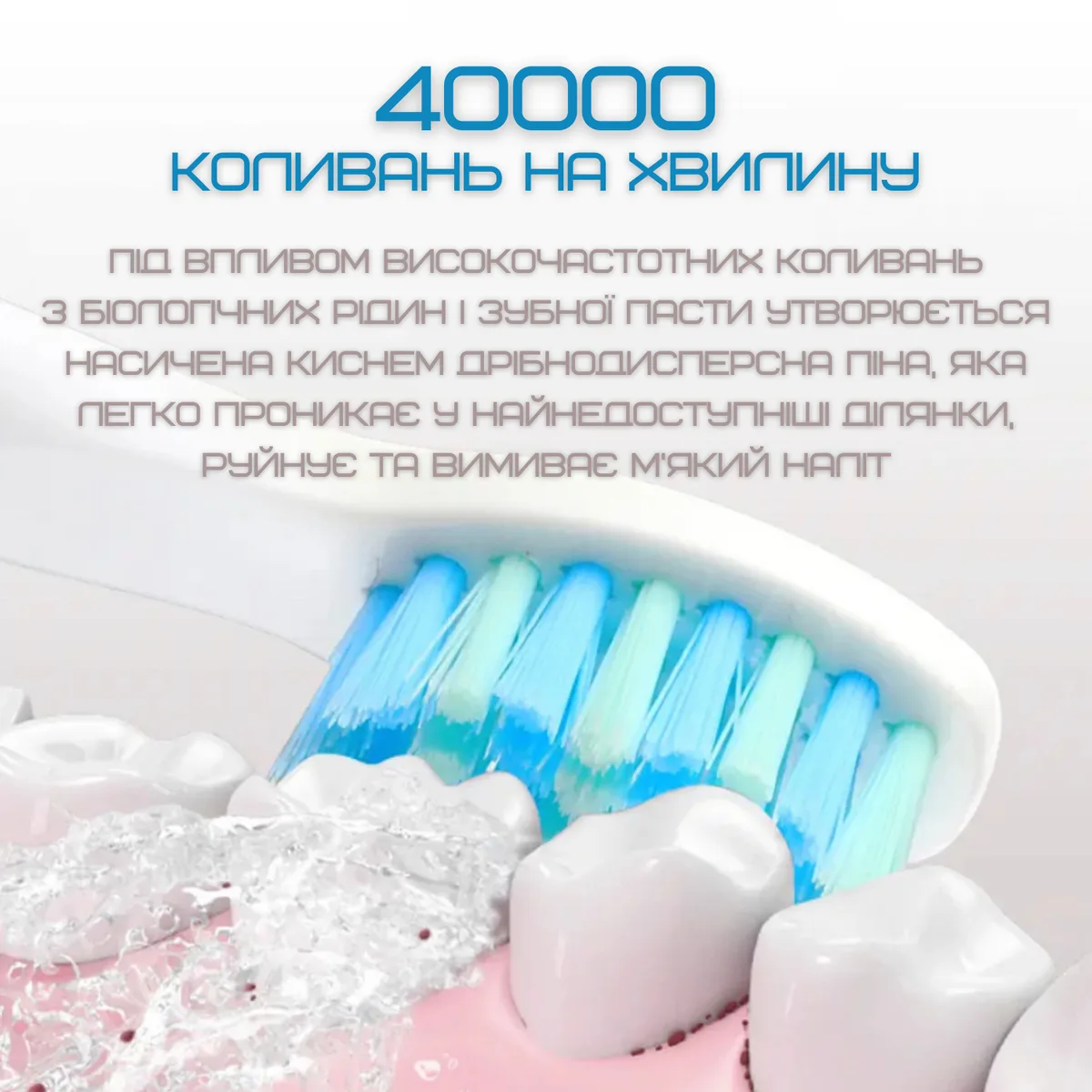 Электрическая звуковая зубная щетка Seago SG-575 5 насадок глубокая чистка 40000 колебаний/мин белая