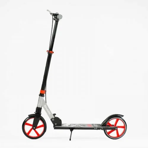 Самокат двоколісний Best Scooter SHARK з ручним гальмом для дітей та підлітків з амортизатором та PU колесами 20 см.