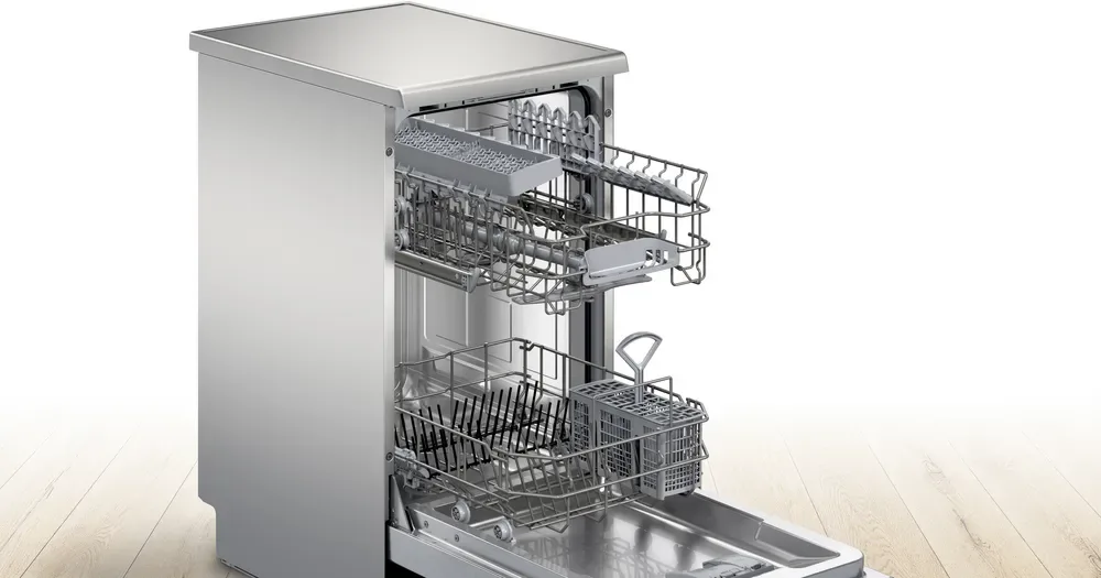 Посудомийна машина Bosch, 9 комплектів, клас енергоспоживання A+, ширина 45 см, нержавіюча сталь.