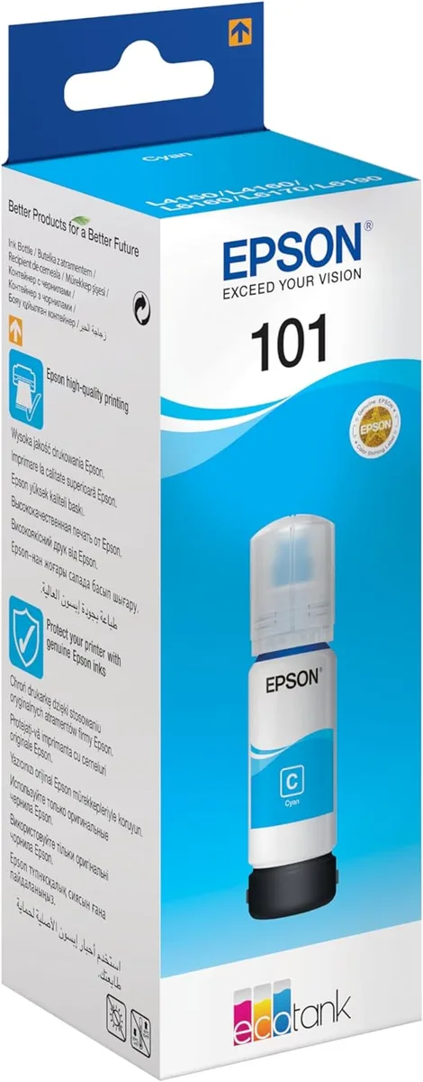 Контейнер з чорнилом Epson 101 EcoTank L14150/L4150/L4160/L4260/L4267/L4360/L6160/L6170/L6190/L6270/L6290 cyan