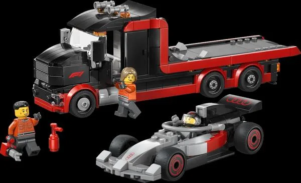 LEGO City Грузовик F1 с гоночным автомобилем Audi 508 деталей Пластик 8x28x26 см