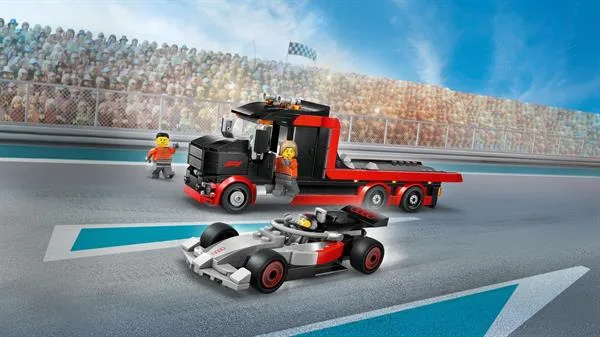 LEGO City Грузовик F1 с гоночным автомобилем Audi 508 деталей Пластик 8x28x26 см