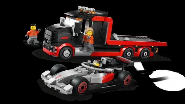 LEGO City Грузовик F1 с гоночным автомобилем Audi 508 деталей Пластик 8x28x26 см